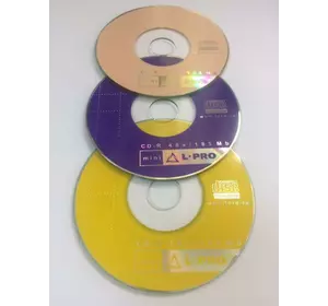 Диск CD-R mini L-Pro 185 Mb 48Х, пакування Slim Box, 2 диски в упаковці