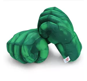 Великі м'які рукавички у вигляді кулаків Халка. Великі зелені рукавички